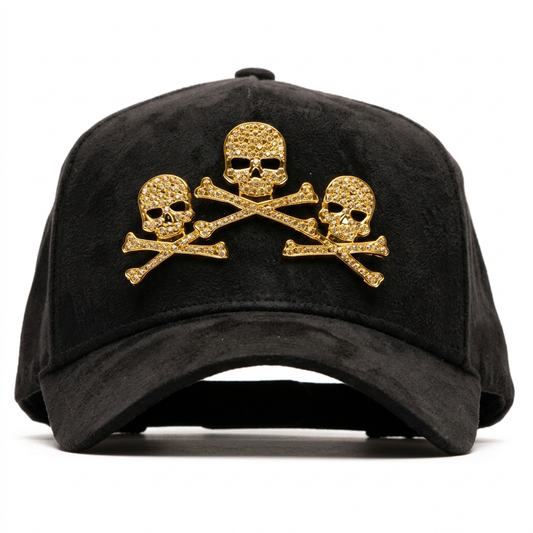 Barbas Hats Gold Skulls